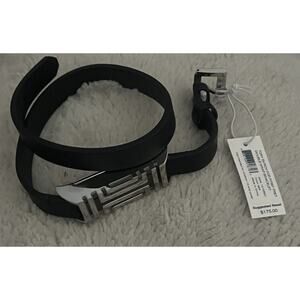 NWT Tory Burch X Fitbit Flex Black & Silver Double-Wrap BRACELET W/ Dust Bag